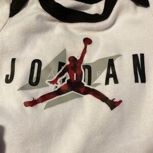 BABY BOY 6-9M BUNDLE OF 4 incl socks 2 onesies OkieDokie & 1 pr Jordan joggers